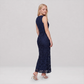 【Date Night】 Midi Asymmetrical Cuprammonium Regenerated Cellulose Elegant V-Neck Lace Sleeveless Boho Dress - MYTHSIS