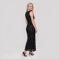 【Date Night】 Midi Asymmetrical Cuprammonium Regenerated Cellulose Elegant V-Neck Lace Sleeveless Boho Dress - MYTHSIS
