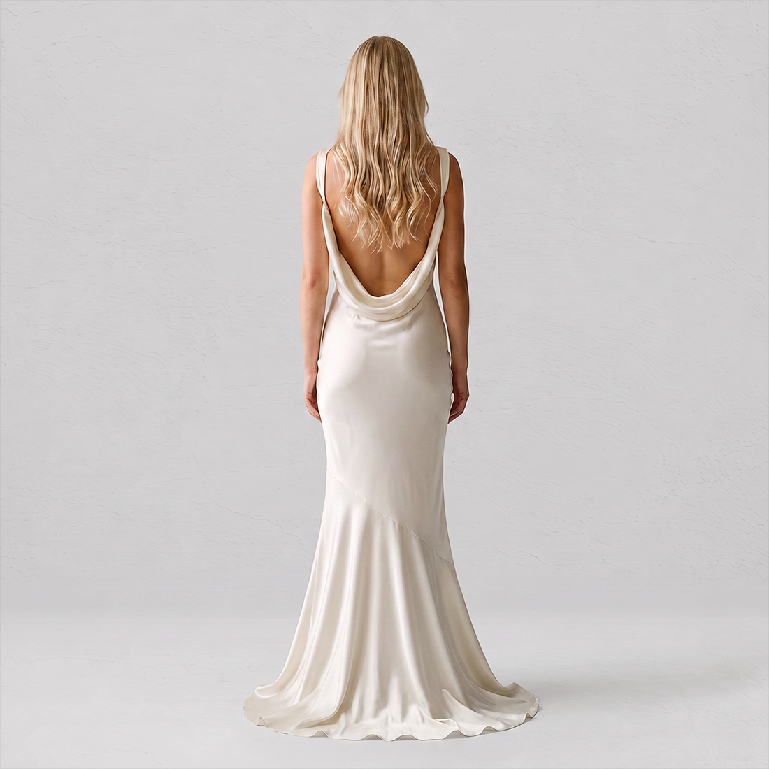 【Formal Evening】 Maxi Bodycon Polyester Glam Cowl Neck Spaghetti Strap Backless Spliced Dress - MYTHSIS