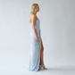 【Formal Evening】 Maxi Bodycon Polyester Chiffon Elegant Off-Shoulder Pleated Backless Slit Dress - MYTHSIS