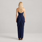【Formal Evening】 Maxi Bodycon Polyester Chiffon Elegant Off-Shoulder Pleated Backless Slit Dress - MYTHSIS