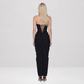 【Formal Evening】 Maxi Bodycon Polyester Chiffon Elegant Off-Shoulder Pleated Backless Slit Dress - MYTHSIS