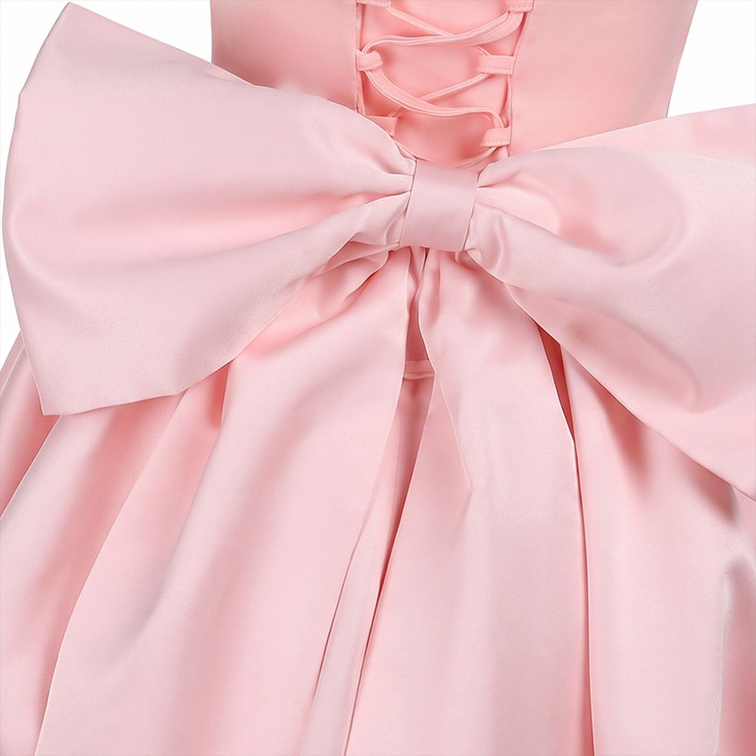 【Party & Event】 Mini Balloon Faux Wool Blend Sexy Strapless Bow Tie-Up Slit Dress - MYTHSIS