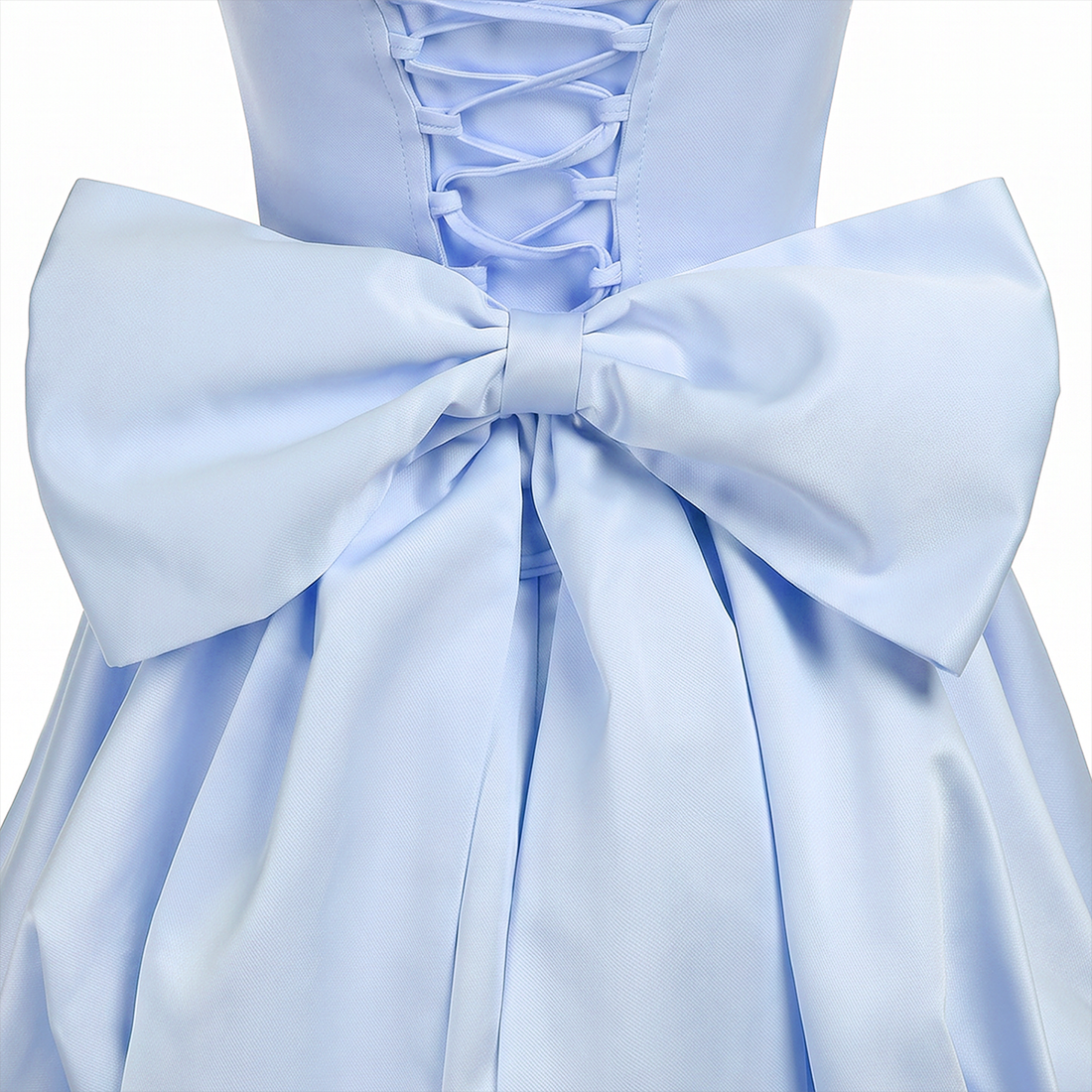 【Party & Event】 Mini Balloon Faux Wool Blend Sexy Strapless Bow Tie-Up Slit Dress - MYTHSIS
