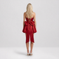 【Party & Event】 Mini Balloon Faux Wool Blend Sexy Strapless Bow Tie-Up Slit Dress - MYTHSIS