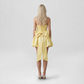 【Party & Event】 Mini Balloon Faux Wool Blend Sexy Strapless Bow Tie-Up Slit Dress - MYTHSIS