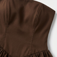【Party & Event】 Mini Balloon Faux Wool Blend Sexy Strapless Bow Tie-Up Slit Dress - MYTHSIS