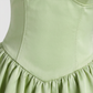 【Party & Event】 Mini Balloon Faux Wool Blend Sexy Strapless Bow Tie-Up Slit Dress - MYTHSIS