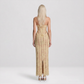 【Party & Event】 Maxi Bodycon Polyester Glam Strapless Lace Spliced Dress - MYTHSIS