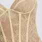 【Party & Event】 Maxi Bodycon Polyester Glam Strapless Lace Spliced Dress - MYTHSIS