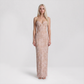 【Party & Event】 Maxi Bodycon Polyester Glam Strapless Lace Spliced Dress - MYTHSIS