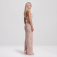 【Party & Event】 Maxi Bodycon Polyester Glam Strapless Lace Spliced Dress - MYTHSIS