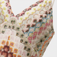 【Vacation】 Maxi Slip Polyester Lace Sexy Spaghetti Strap Crochet Geometric Dress - MYTHSIS