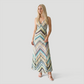 【Vacation】 Maxi Slip Polyester Lace Sexy Spaghetti Strap Crochet Geometric Dress - MYTHSIS