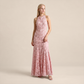 【Wedding Guest】 Maxi Sheath Polyester Glam U-Neck Water-Soluble Lace Applique - MYTHSIS