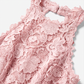 【Wedding Guest】 Maxi Sheath Polyester Glam U-Neck Water-Soluble Lace Applique - MYTHSIS