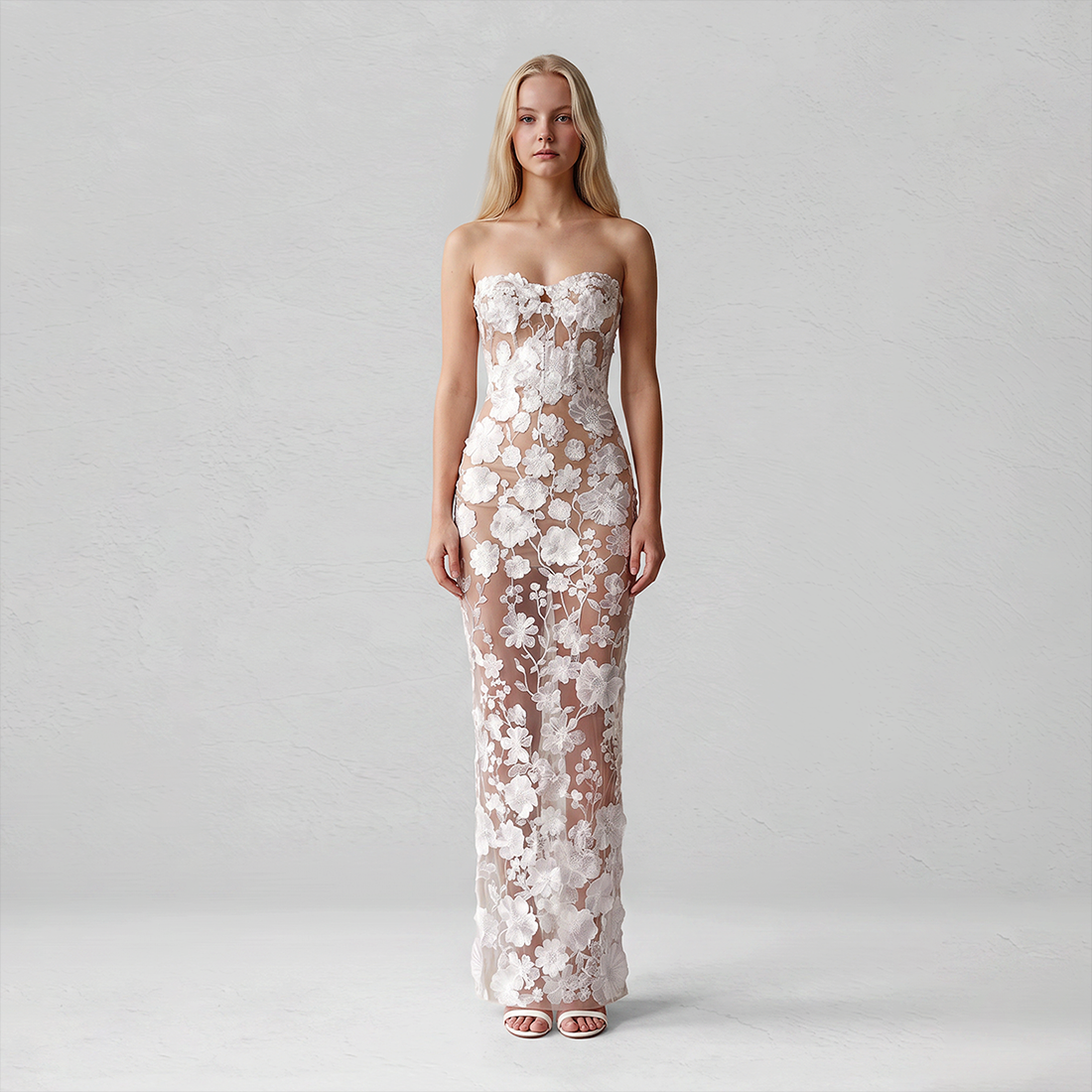 【Wedding Guest】 Maxi Sheath Not Listed Glam Strapless Ruched Backless - MYTHSIS