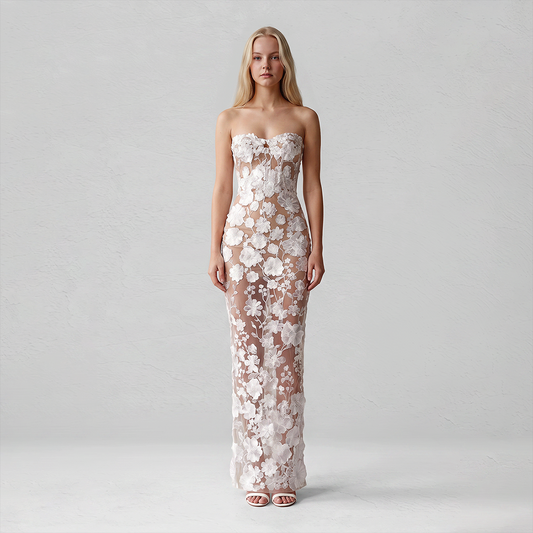 【Wedding Guest】 Maxi Sheath Not Listed Glam Strapless Ruched Backless - MYTHSIS