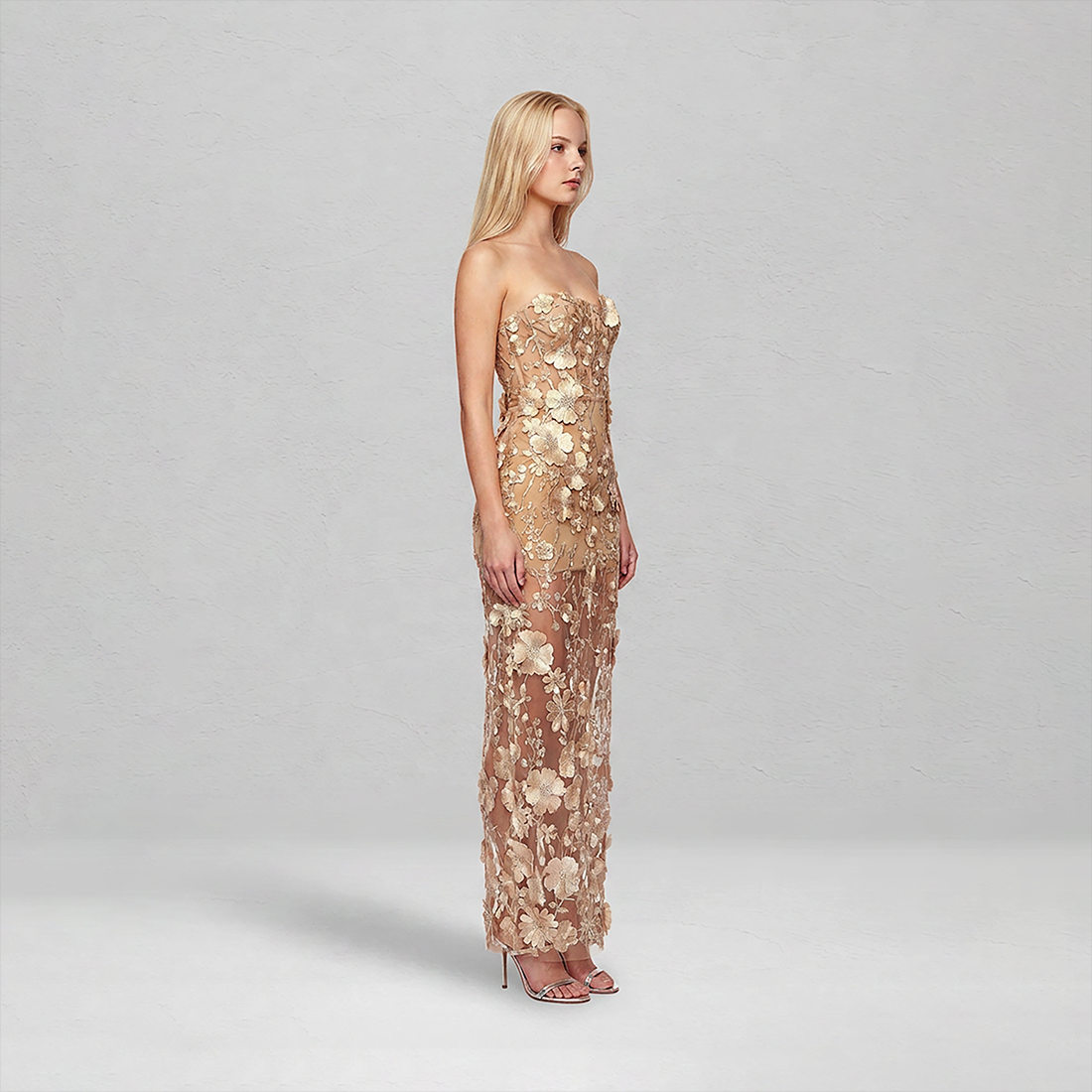 【Wedding Guest】 Maxi Sheath Not Listed Glam Strapless Ruched Backless - MYTHSIS