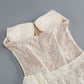 【Party & Event】 Maxi Sheath Polyester Sexy Straight Neck Draped Ribbon - MYTHSIS