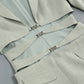 Wholesale Women's V-Neck Blazer Mini Dress – High-Waist Button Front