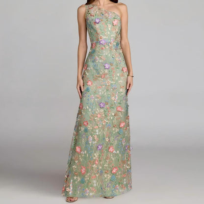 Wholesale Women's One-Shoulder Fishtail Maxi Dress – XS Women's Clothing