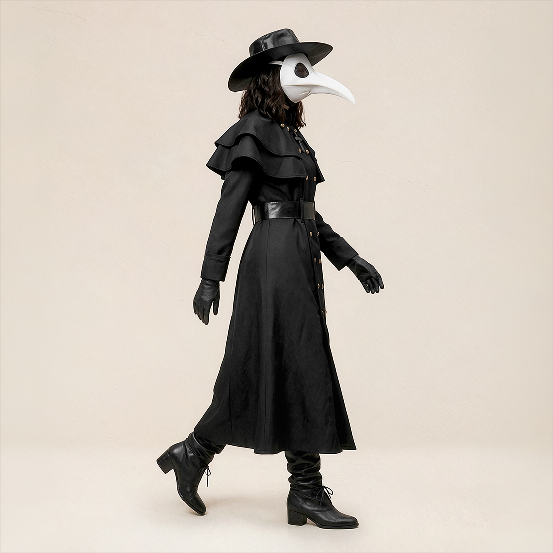 Wholesale Adult Medieval Steampunk Plague Doctor Costume Set