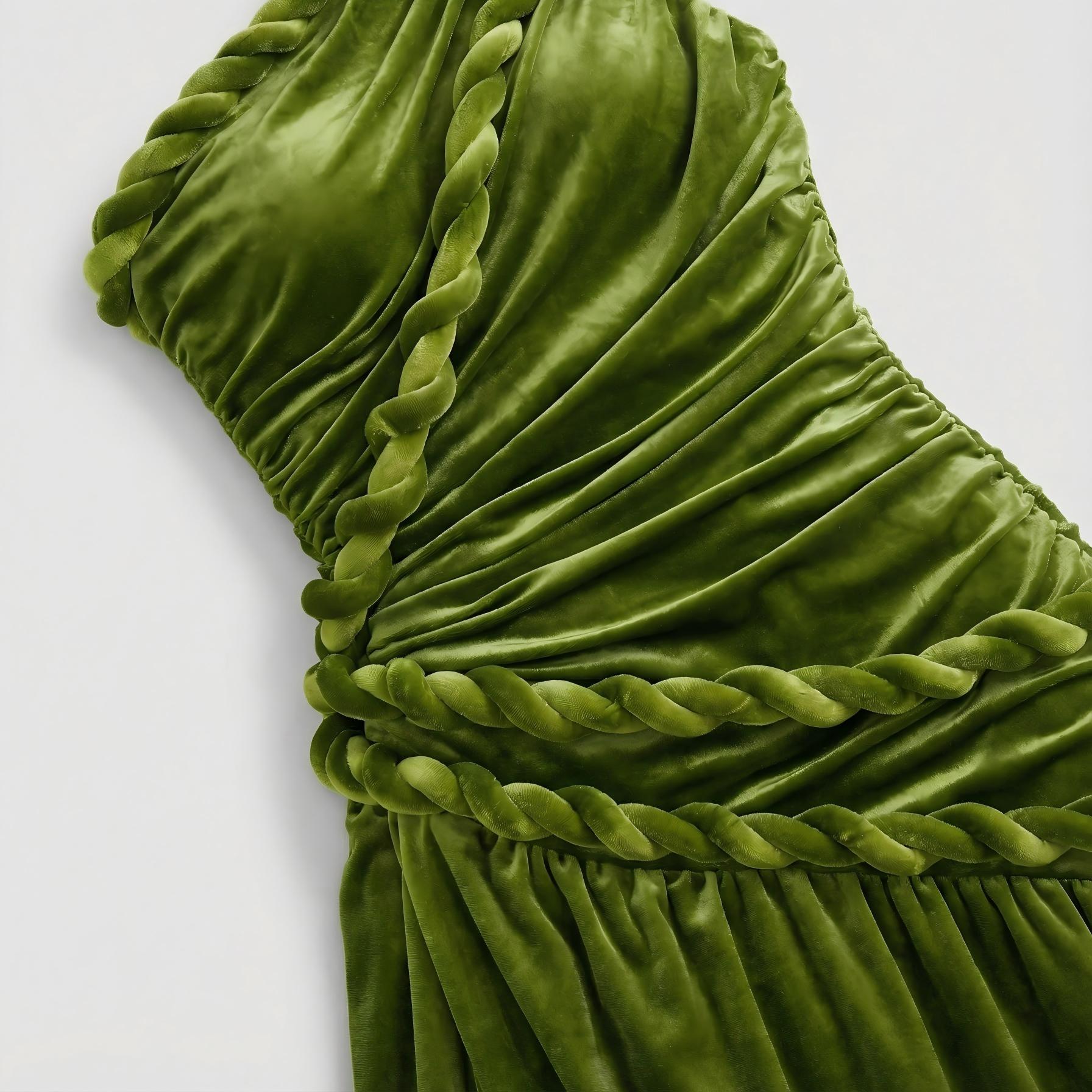 【Party & Event】 Maxi A-Line Polyester Sexy One-Shoulder Twist Side Slit Dress - MYTHSIS