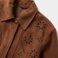 Wholesale Women's Suede-Like Velvet Embroidered Jacket
