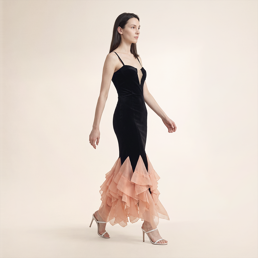Wholesale Women's Strapless Ruffle Hem Maxi Dress – XS Women's Clothing