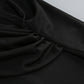 【Party & Event】 Maxi Sheath Polyester Milk Silk Sexy One-Shoulder Cutout Chain Side Slit Dress - MYTHSIS