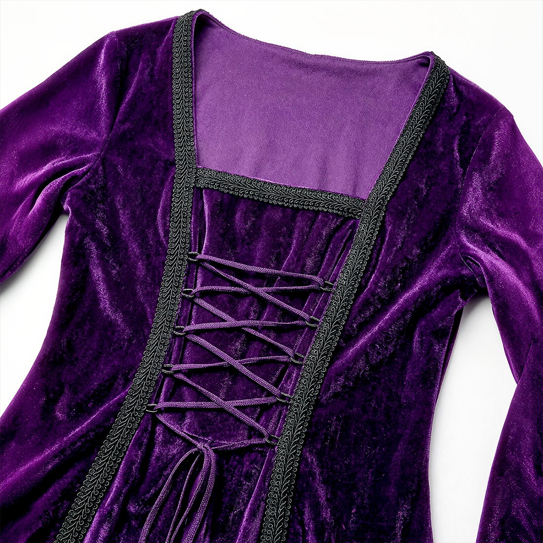 Wholesale Women's Medieval Hooded Velvet Long Costume Dress