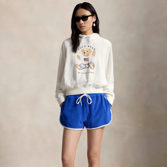 Wholesale Womens Sweaters – Bear Graphic Hooded Knit Sweatshirt