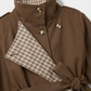 Wholesale Women's Mid-Length Patchwork Trench Coat