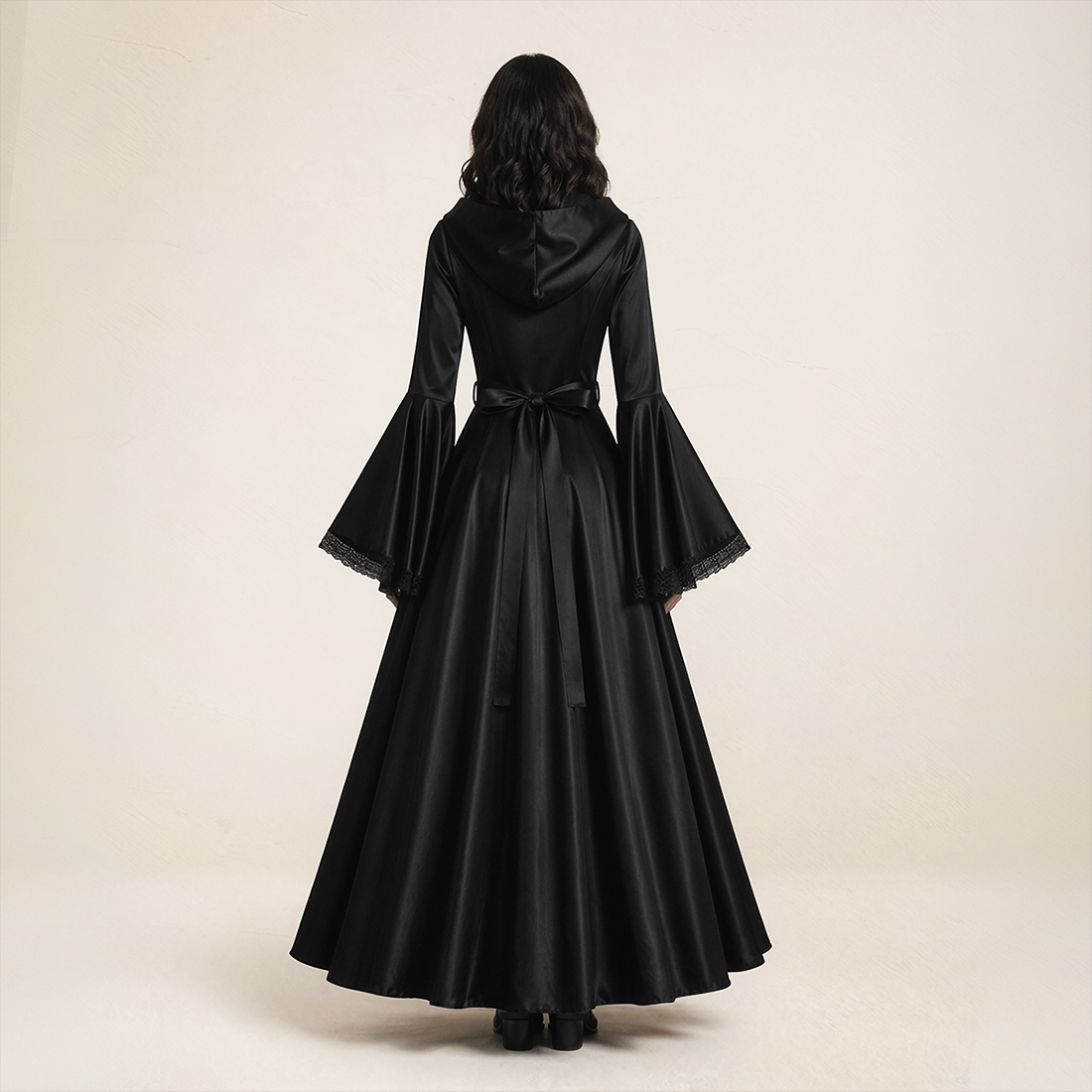 Wholesale Women's Gothic Witch Hooded Halloween Costume Dress