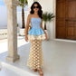 Wholesale Women's Off-Shoulder Polka-Dot Mesh Ruffle Maxi Dress