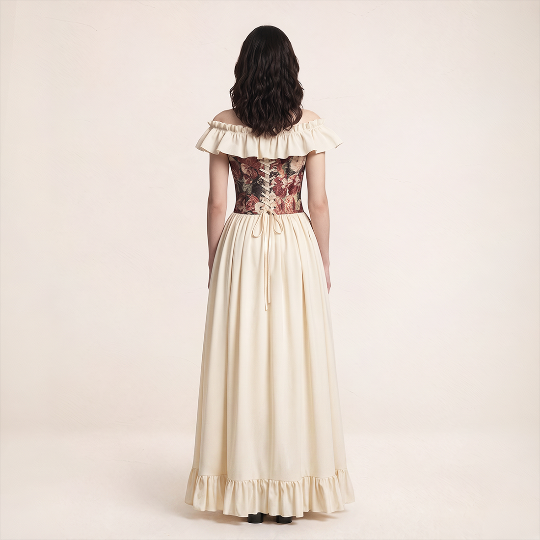 Wholesale Women's Victorian Jacquard Strapless Corset Dress