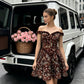 Wholesale Women's 3D Floral Ruffle Tutu Mini Dress