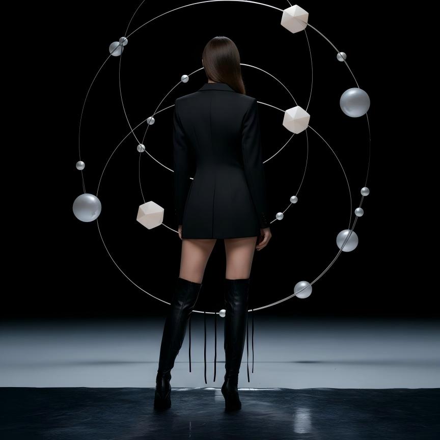 【Party & Event】 Mini Sheath Polyester Sexy Deep V-Neck Cross Tie-Up Blazer Dress - MYTHSIS