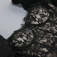 【Party & Event】 Maxi Mermaid Polyester Triacetate Sexy Square Neck Cutout Rhinestone Puff Sleeve Dress - MYTHSIS